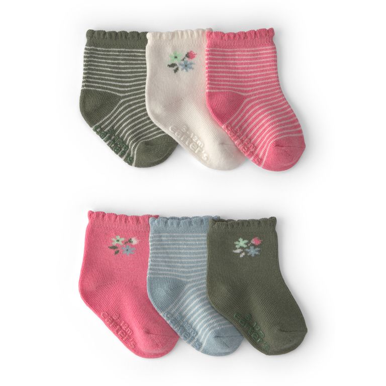 Pack 6 Pares de Calcetines Bebé Niña Carter´s