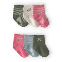 CARTER'S - Pack 6 Pares de Calcetines Bebé Niña Carter´s