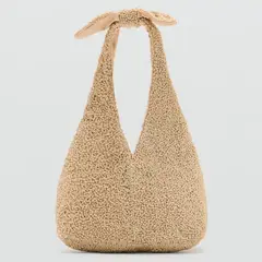 MANGO - Bolso Mano Pedrería Mujer