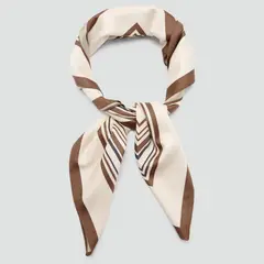 MANGO - Pañuelo Estampado Geométrico Mujer