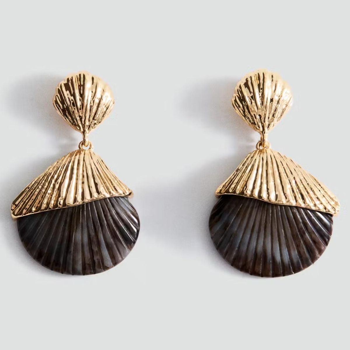MANGO - Pendientes Diseño Concha Mujer Mango