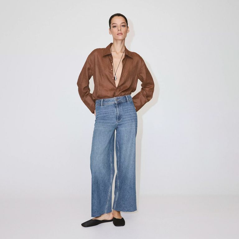 Jeans Catherin Culotte Tiro Alto Mujer