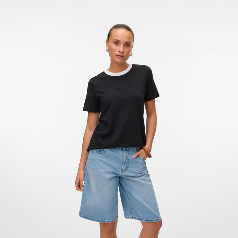 Polera Manga Corta 100% Algodón Mujer