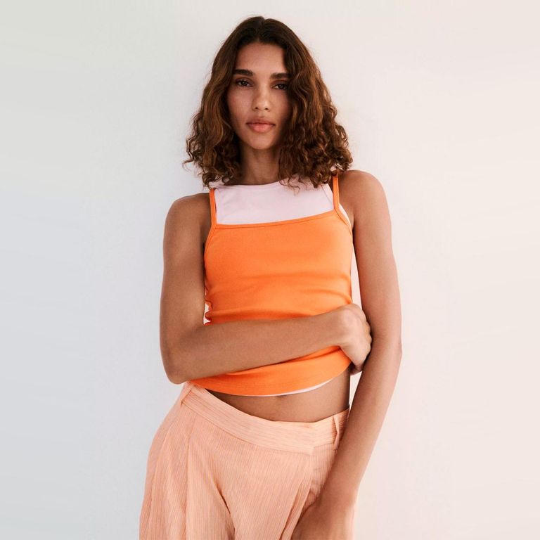 Top Combinado Tirantes Finos Mujer