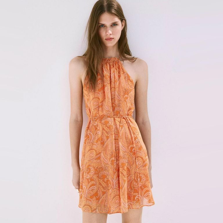 Vestido Halter Paisley Mujer