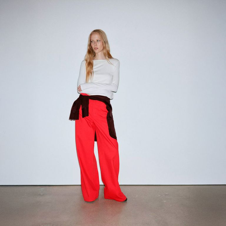 Jeans Wide Leg Tiro Bajo Mujer
