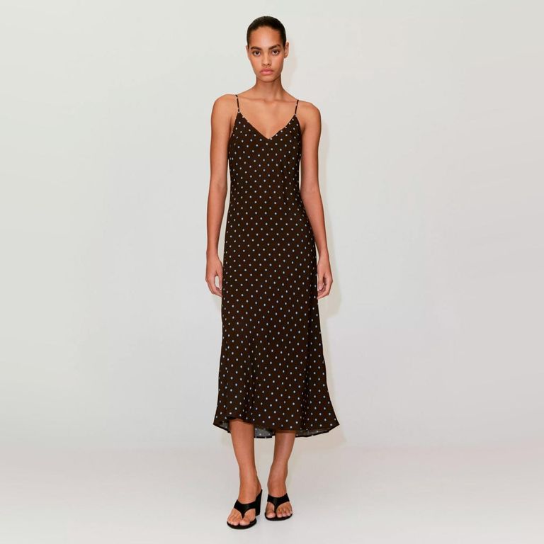 Vestido Cuello Pico Estampado Mujer