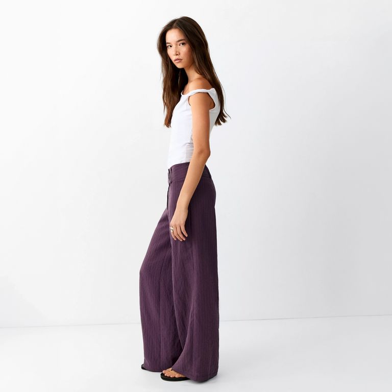 Pantalón Low Waist Textura Niña