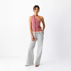 MANGO TEEN - Jeans Wide Leg Detalles Tachuelas Niña