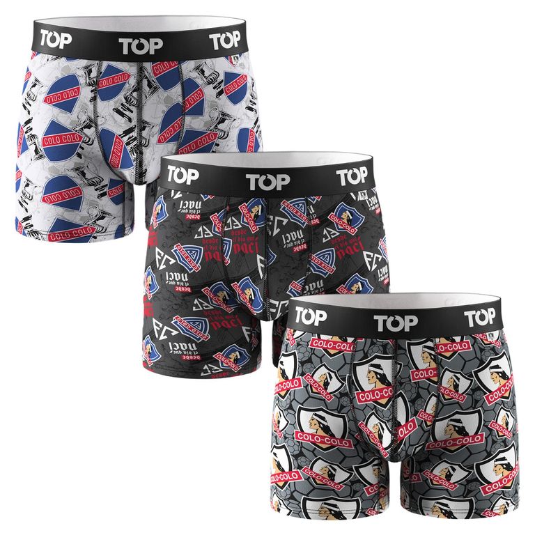 Pack 3 Boxers Medio Colo Colo Hombre