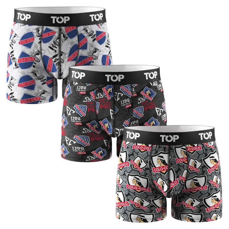 Pack 3 Boxers Medio Colo Colo Hombre