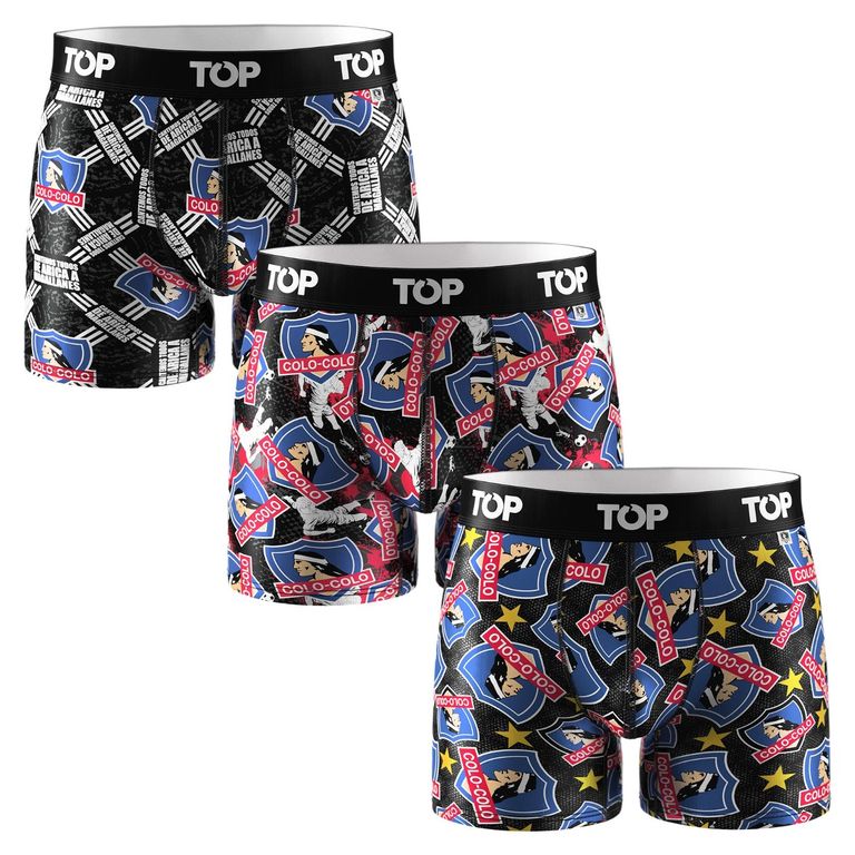 Pack 3 Boxers Medio Colo Colo Hombre