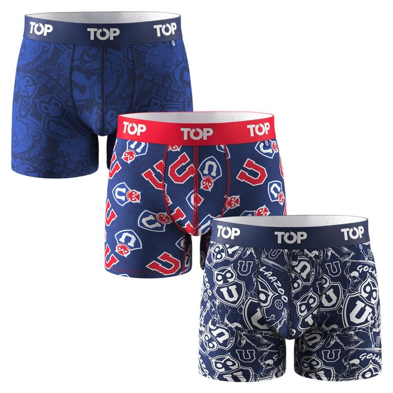 Pack de 3 boxers U de Chile Hombre