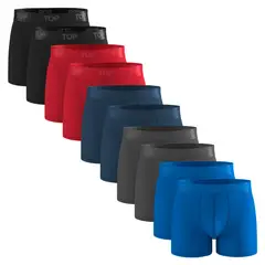 TOP - Pack De 10 Boxers Medio Hombre
