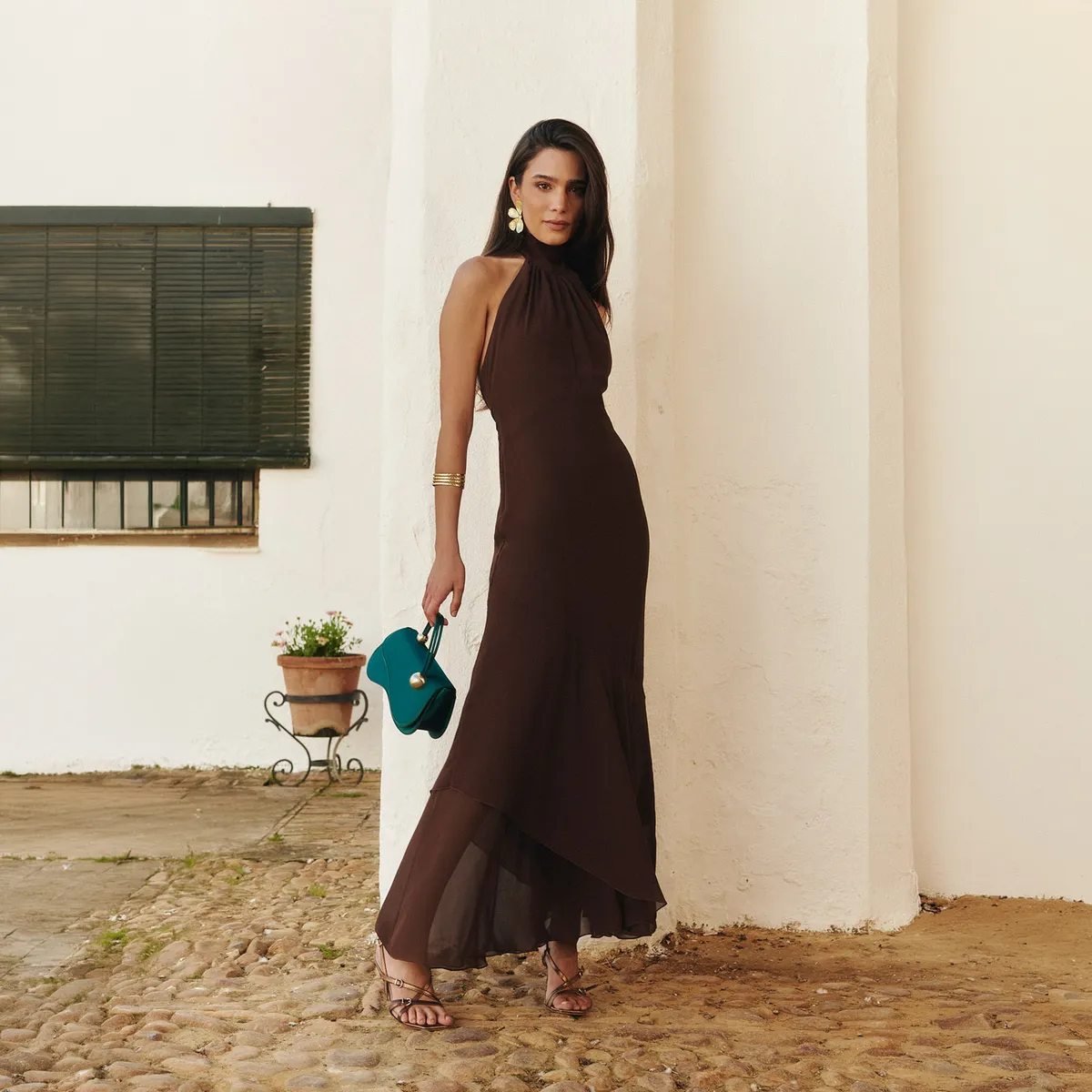 MIPHAI - Vestido Halter Mujer Miphai