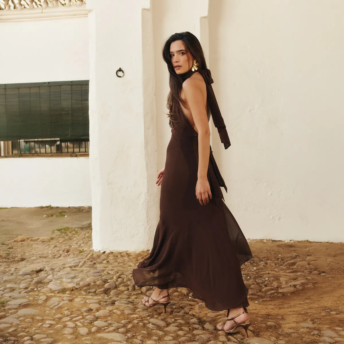 MIPHAI - Vestido Halter Mujer Miphai