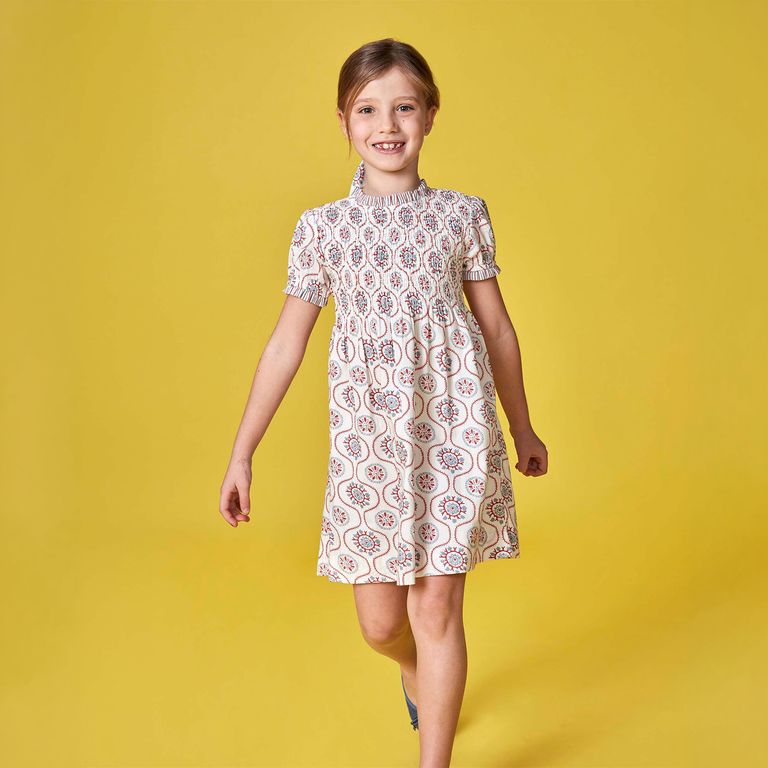 Vestido Con Tejidos Niña