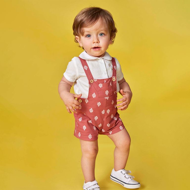 Enterito Corto Estampado Bebé Niño