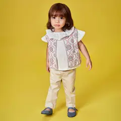 GOCCO - Chaleco Reversible Sin Mangas Bebé Niña