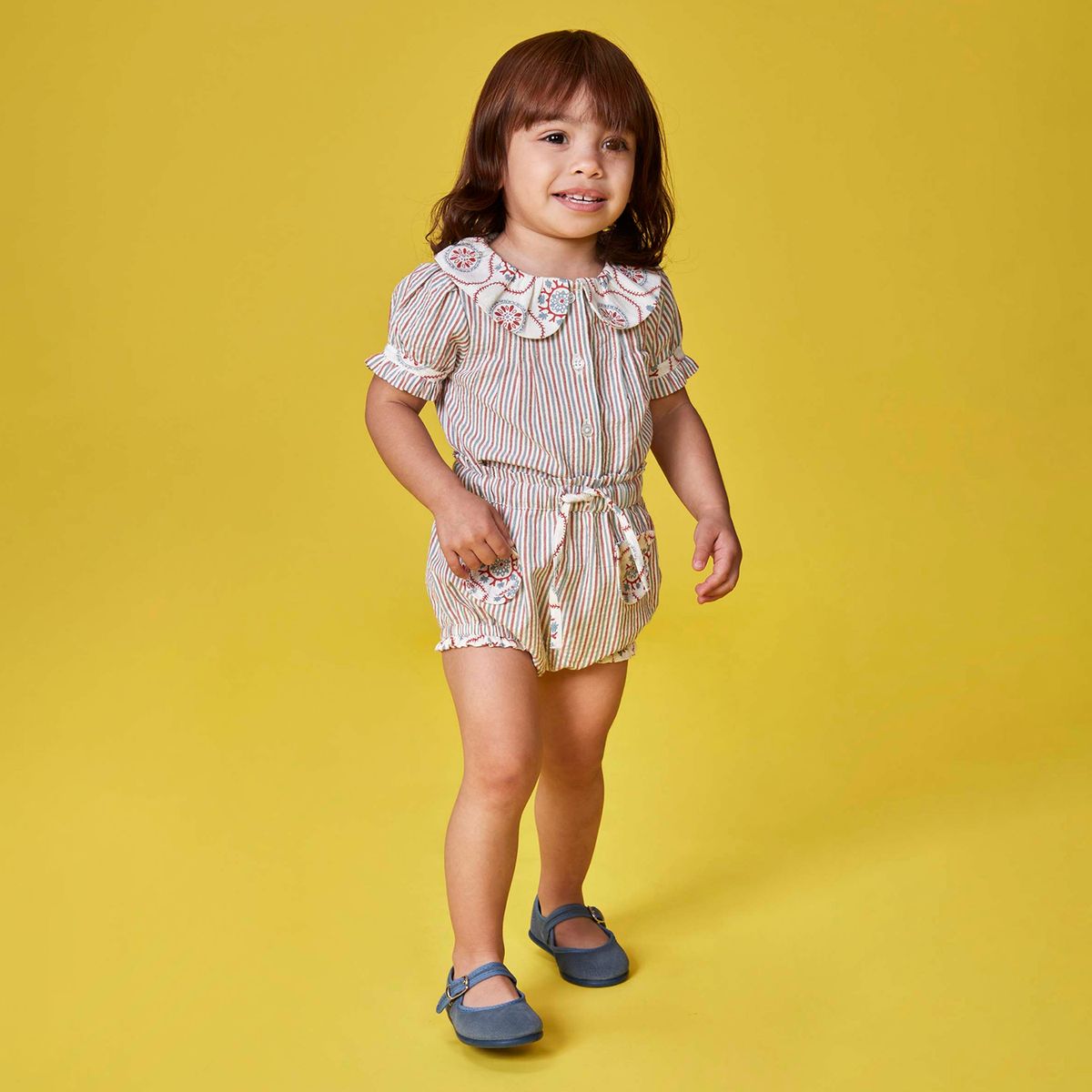 GOCCO - Blusa De Manga Corta Con Tejidos A Contraste Bebé Niña Gocco