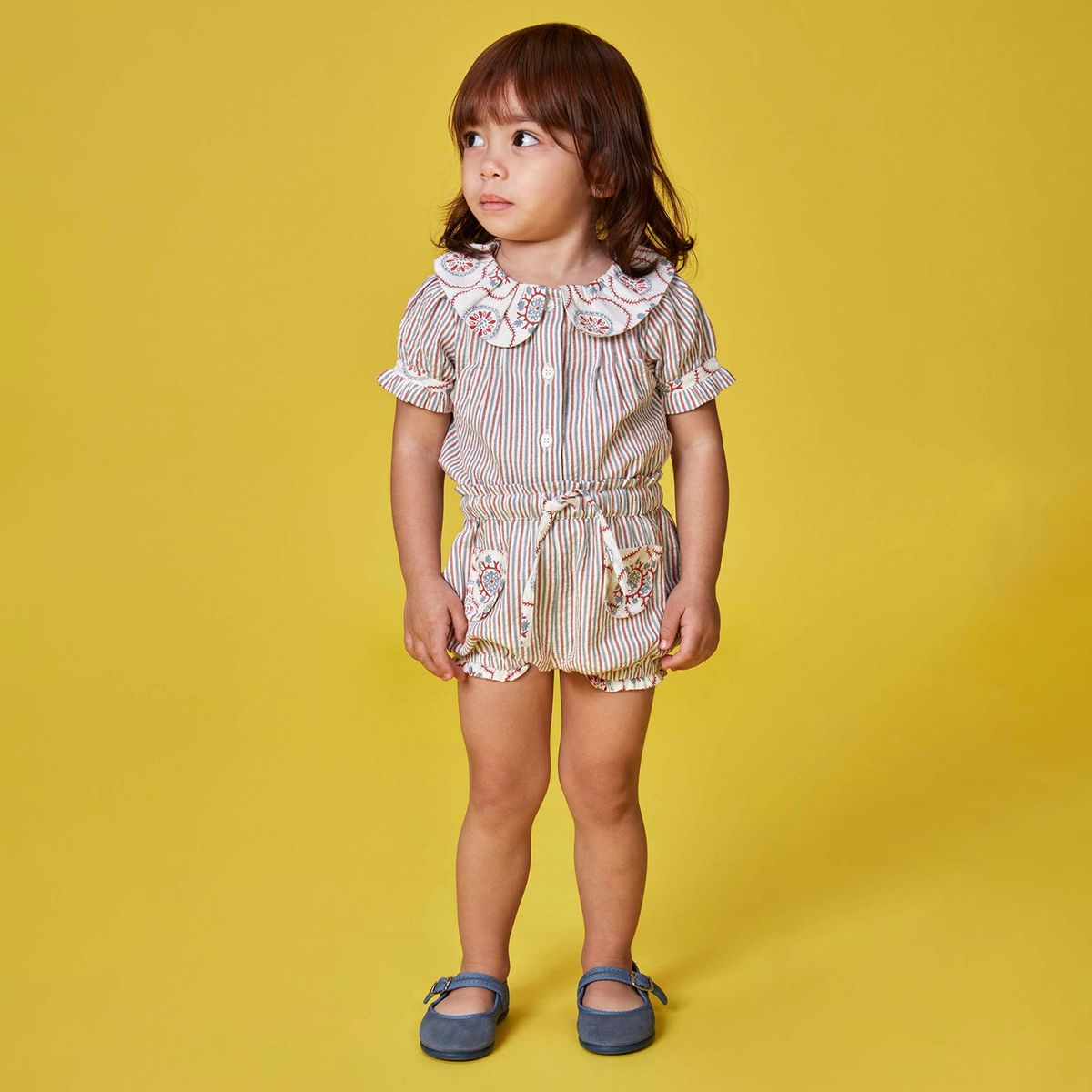 GOCCO - Blusa De Manga Corta Con Tejidos A Contraste Bebé Niña Gocco