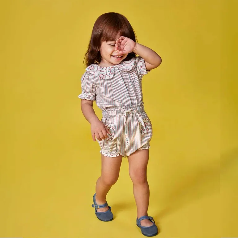 Short Bombacho Corto Bebé Niña