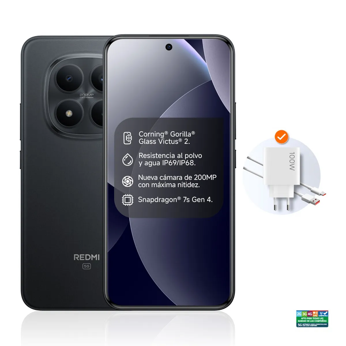 XIAOMI - Celular Xiaomi Redmi Note 15 Pro+ 5G 512Gb Negro+Buds