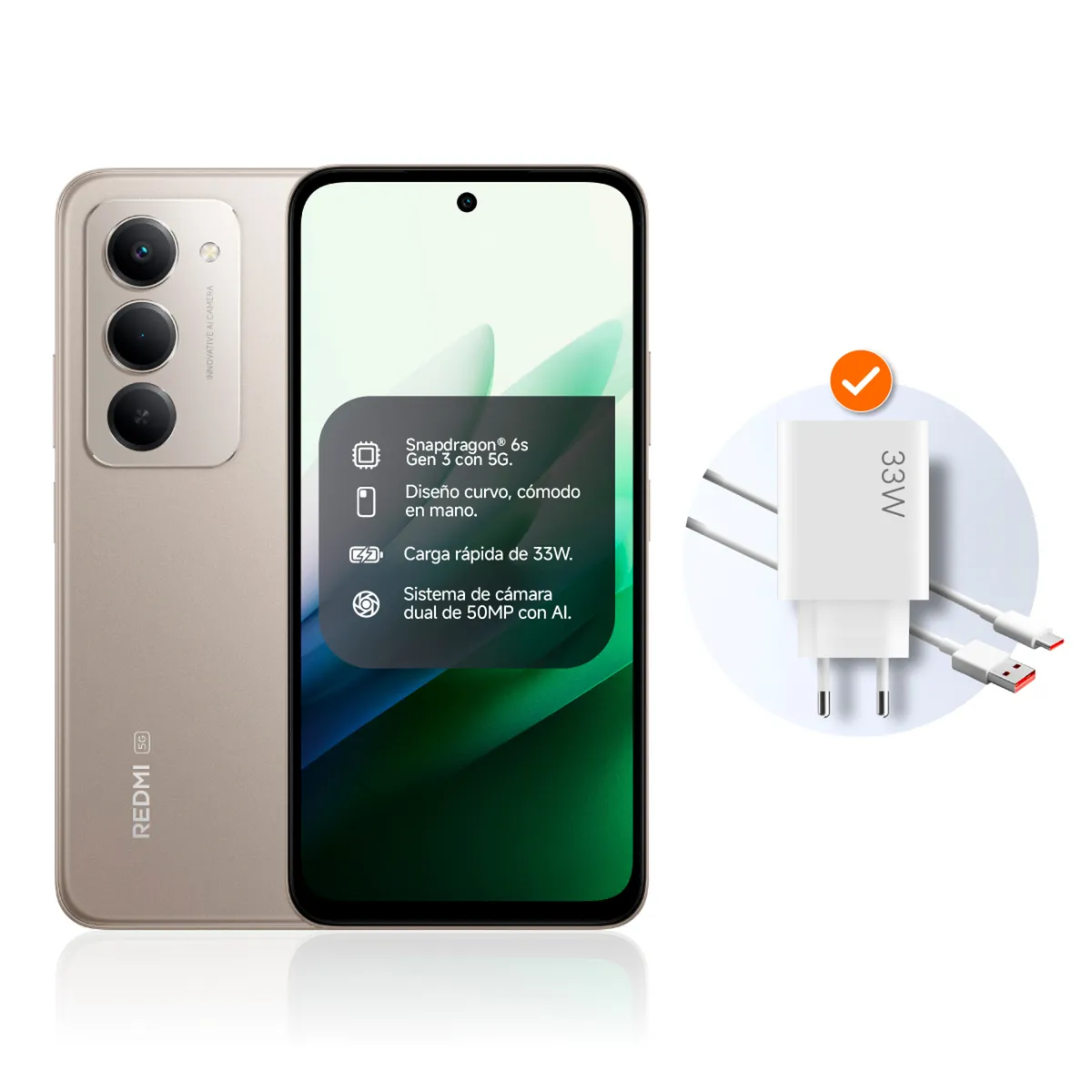 XIAOMI - Celular Xiaomi Redmi 15 5G 256Gb Gris+Cámara