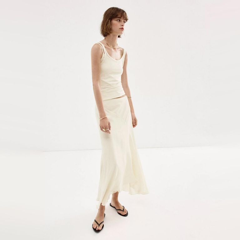 Falda Asimétrica Midi Mujer