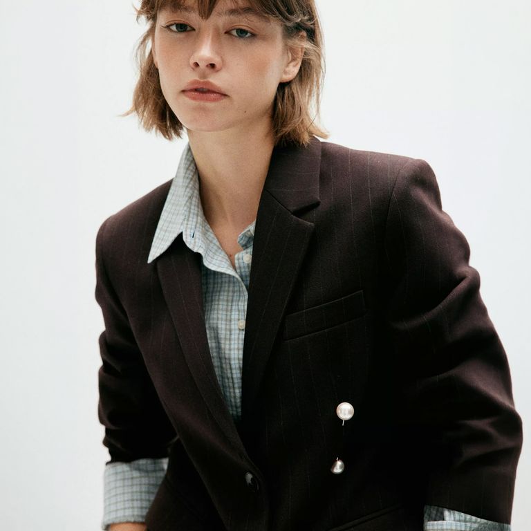 Blazer Traje Recta Mujer