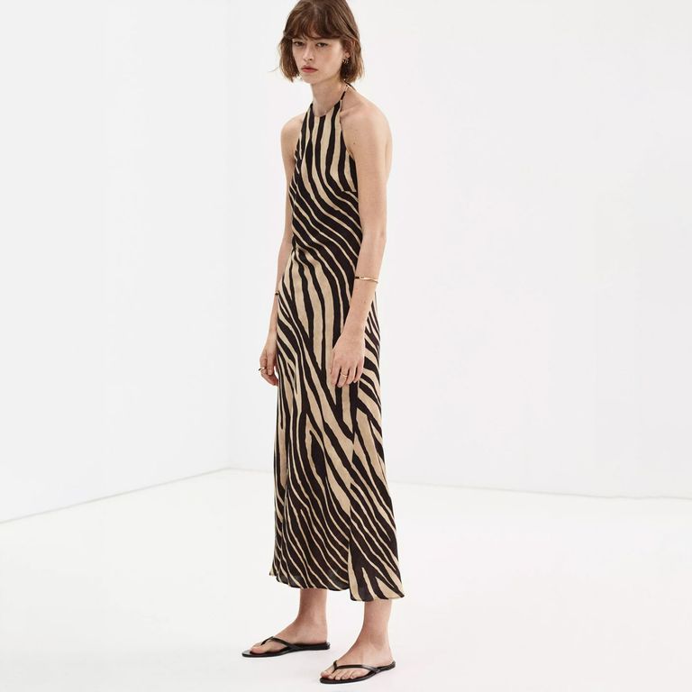 Vestido Halter Animal Print Mujer