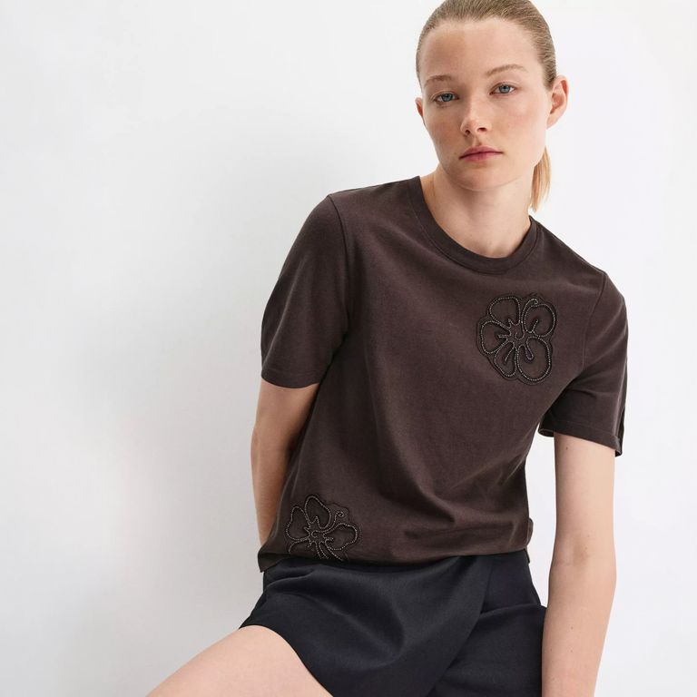 Polera Bordado Abalorios Mujer