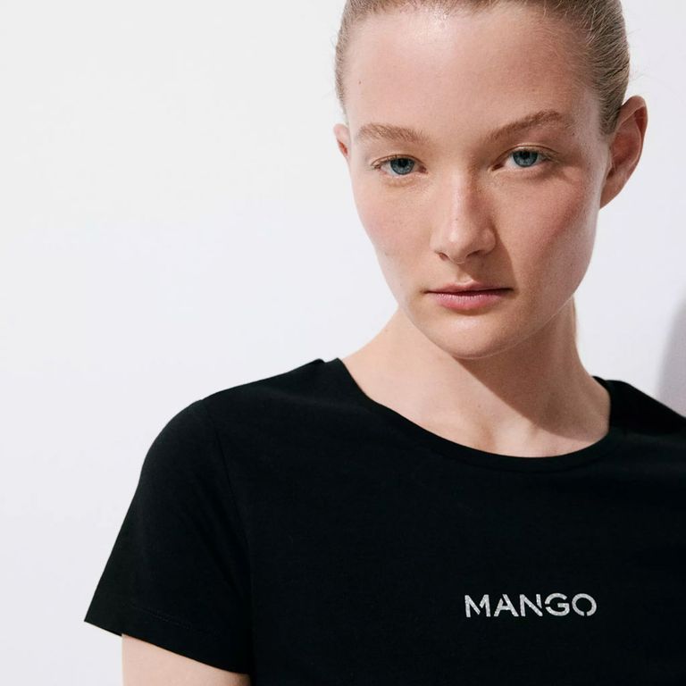 Polera 100% Algodón Estampado Logo Mujer