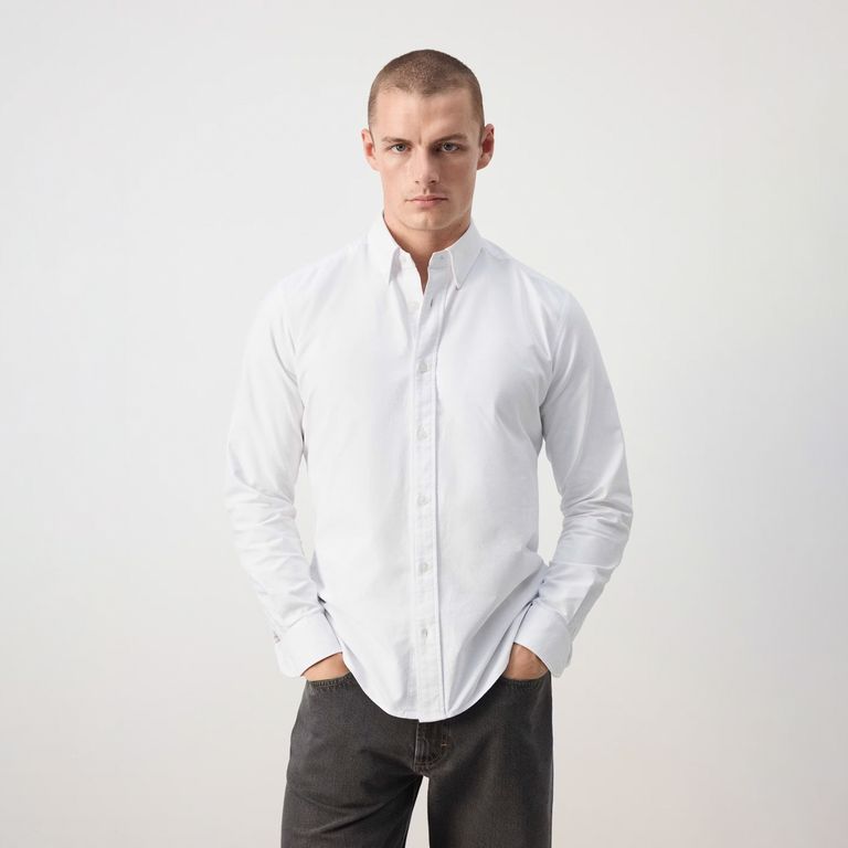 Camisa 100% Algodón Oxford Hombre
