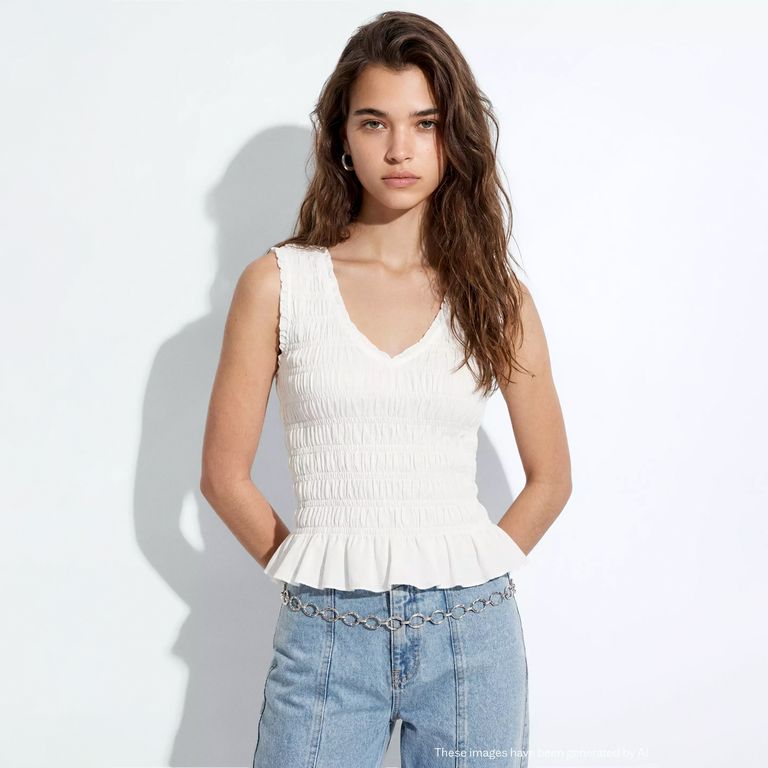 Top Algodón Fruncido Niña Mango Kids