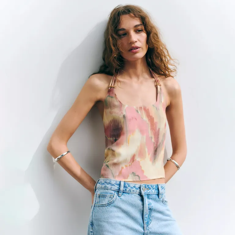 Top Halter Tie-Dye Niña