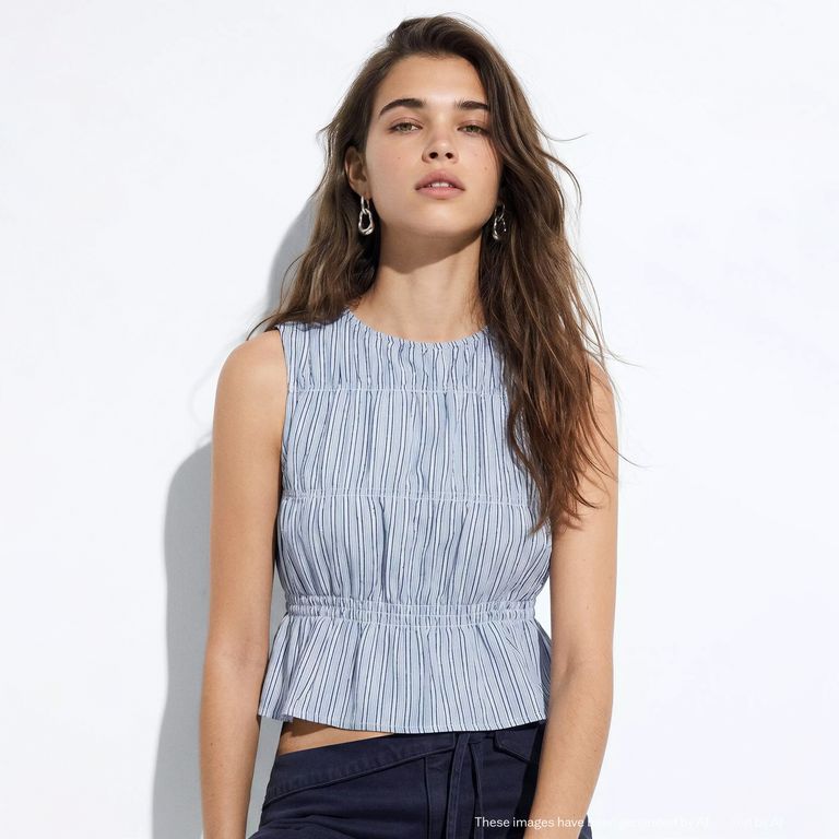 Top 100% Algodón Fruncido Rayas Niña Mango Kids