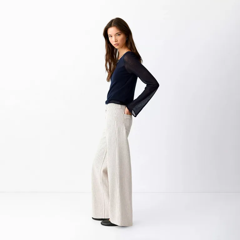 Jeans Wide Leg Rayas Niña Mango Kids