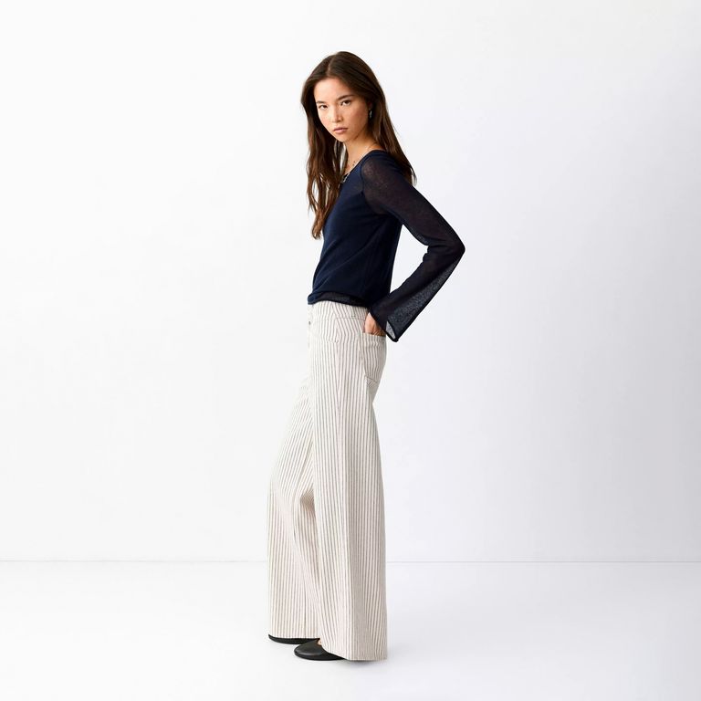 Jeans Wide Leg Rayas Niña Mango Kids