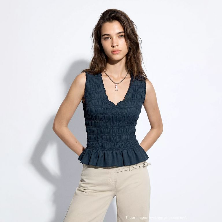 Top Algodón Fruncido Niña Mango Kids