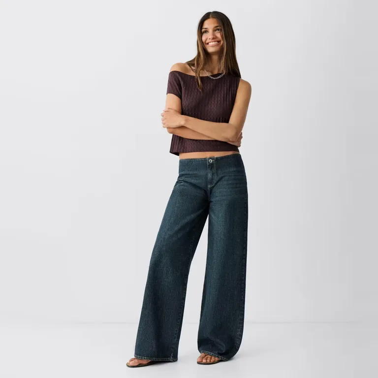Jeans Low Waist Wide Leg Niña Mango Kids