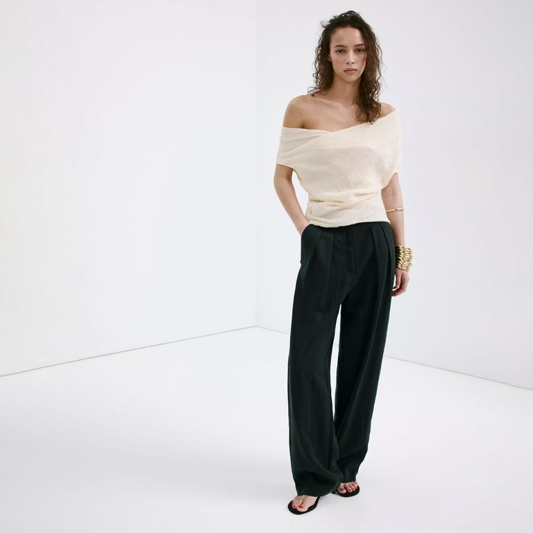 Pantalón Recto Lyocell Mujer