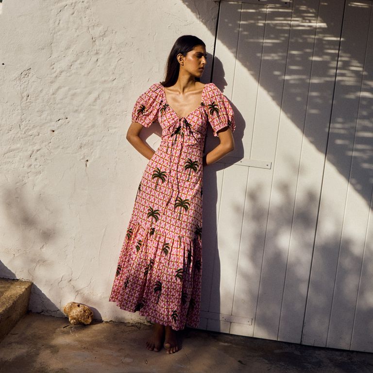 Vestido Estampado 100% Algodón Mujer