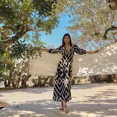 BABBAKI - Tunica Estampada 100% Algodón Mujer