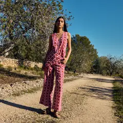 BABBAKI - Pantalon Estampado 100% Algodón Mujer