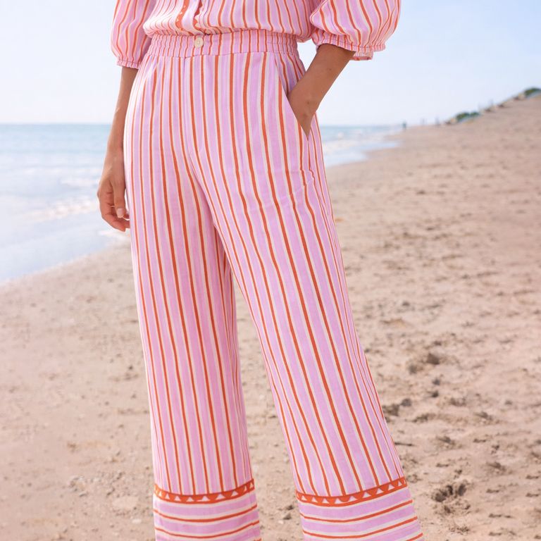 Pantalon Rayas 100% Algodón Mujer