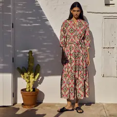 BABBAKI - Vestido Estampado 100% Algodón Mujer