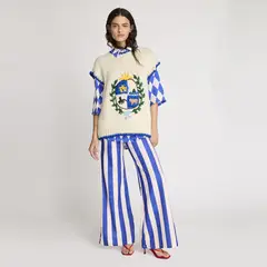 THE FARRA - Blusa Estampada Oversize Mujer