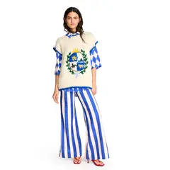 THE FARRA - Blusa Estampada Oversize Mujer