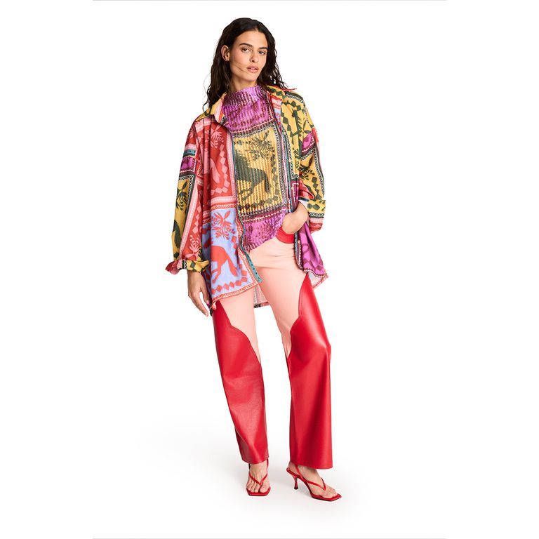 Blusa Estampada Holgada Mujer